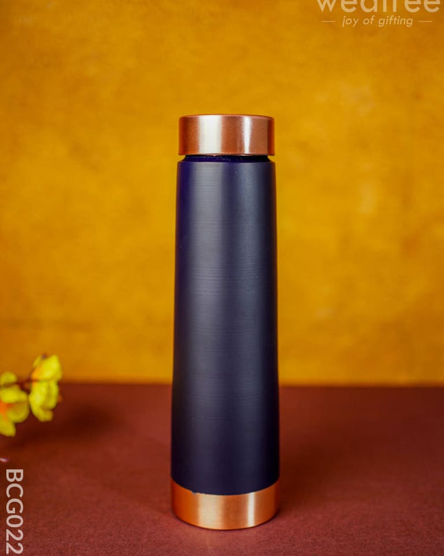 Copper Bottle 900Ml - Blue Bcg0228 Bottles & Mugs