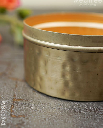 Copper Dry Fruit Box With Floral Lid - Wbg1541 Rg