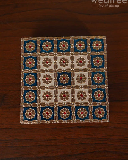 Meenakari Copper Finished Manai - Wbg1104 Pooja Utilities