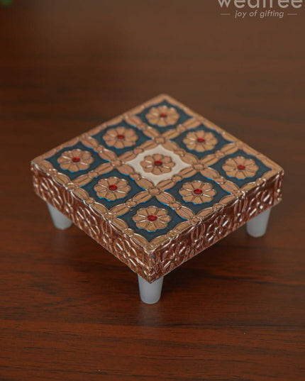 Meenakari Copper Finished Manai - Wbg1104 Pooja Utilities