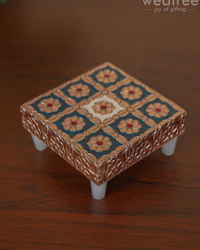 Meenakari Copper Finished Manai - Wbg1104 Pooja Utilities