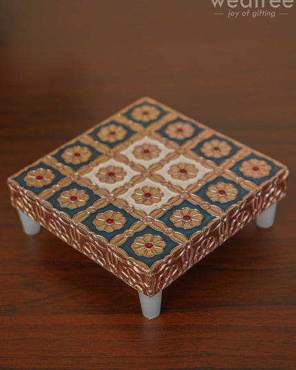 Meenakari Copper Finished Manai - Wbg1104 Pooja Utilities