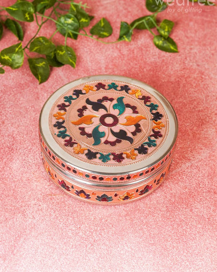 Copper Finished Meenakari Poori Box - WL3601 Utensils RG