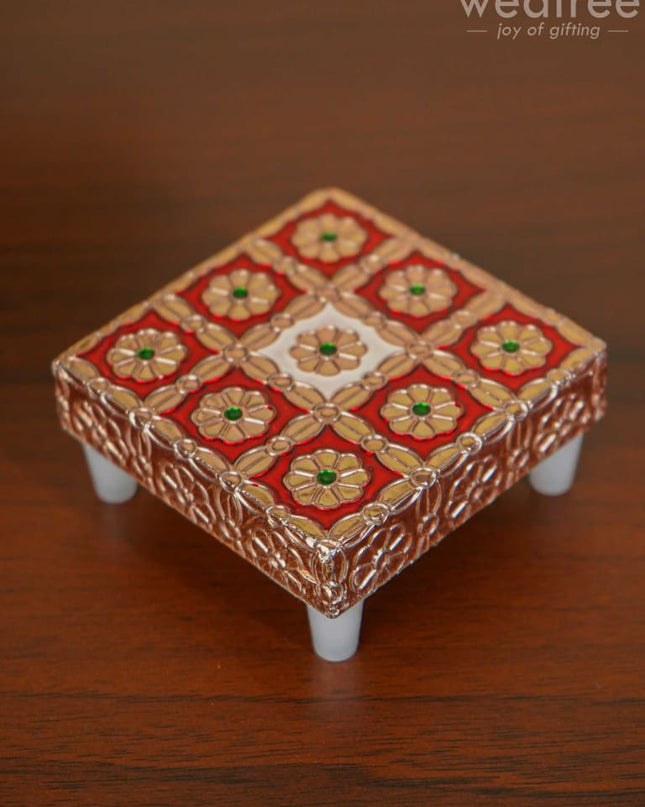 Meenakari Copper Finished Manai - Wbg1103 Pooja Utilities