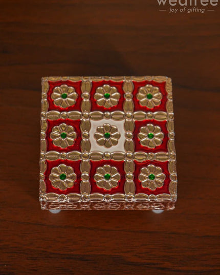 Meenakari Copper Finished Manai - Wbg1103 Pooja Utilities