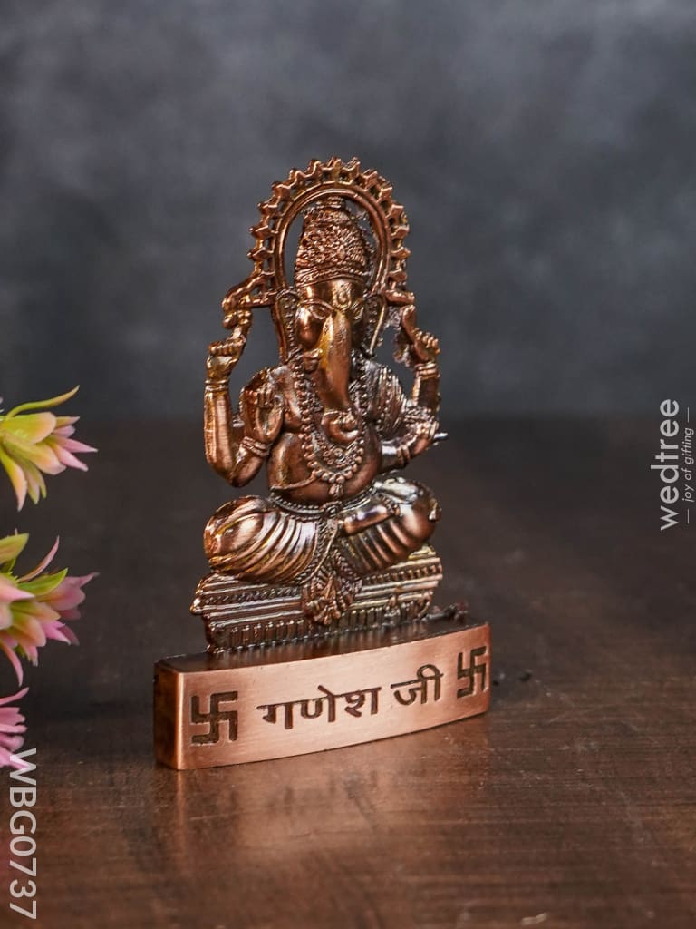 Copper Ganesha Murthi - Wbg0737 Divine Figurines