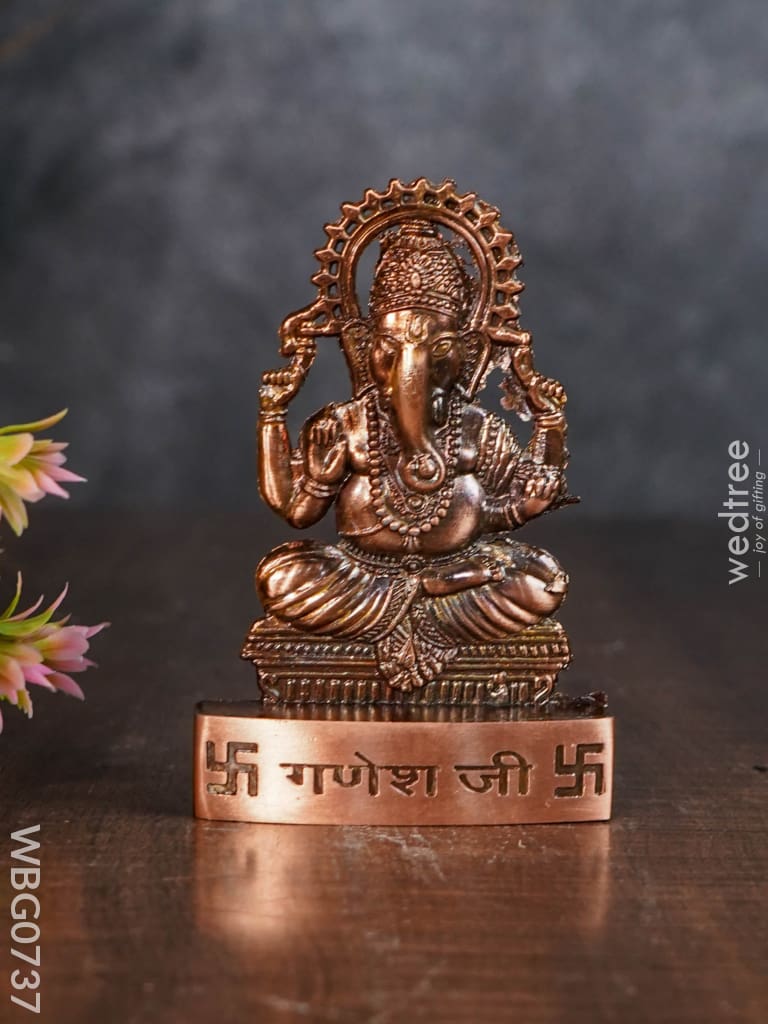 Copper Ganesha Murthi - Wbg0737 Divine Figurines