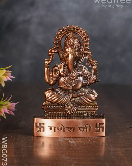 Copper Ganesha Murthi - Wbg0737 Divine Figurines