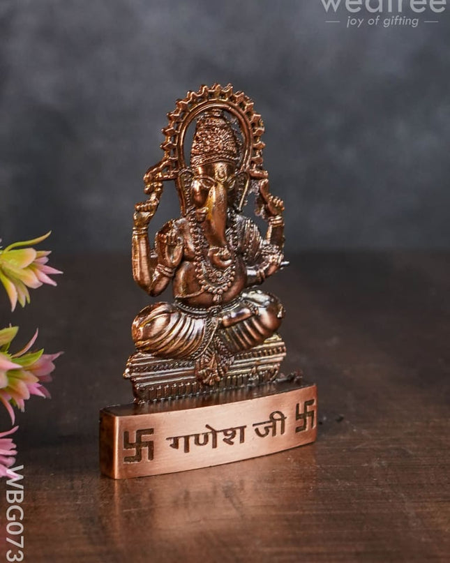 Copper Ganesha Murthi - Wbg0737 Divine Figurines