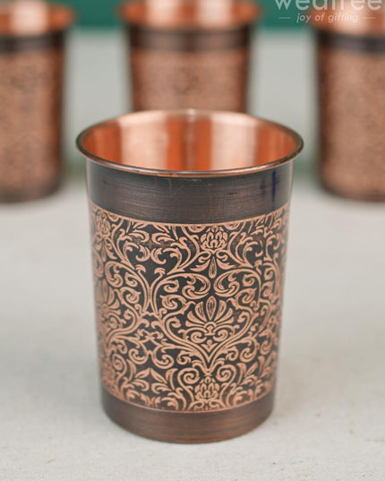 Copper Glass Set Of 4 - Wl4393 Dining Essentials
