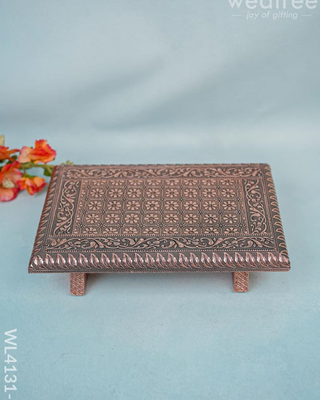 Copper Meenakari Manai (12 X 8) - Wl4131-1 Bajots &