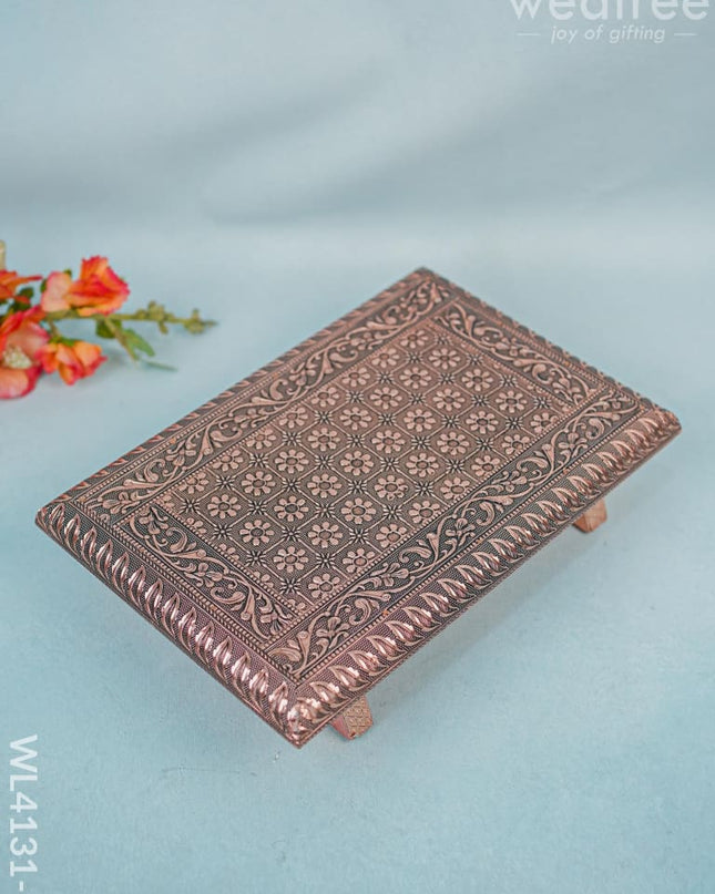 Copper Meenakari Manai (12 X 8) - Wl4131-1 Bajots &