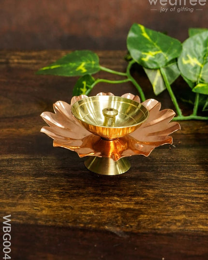 Copper Plated Brass Diya - Wbg0046 Diyas