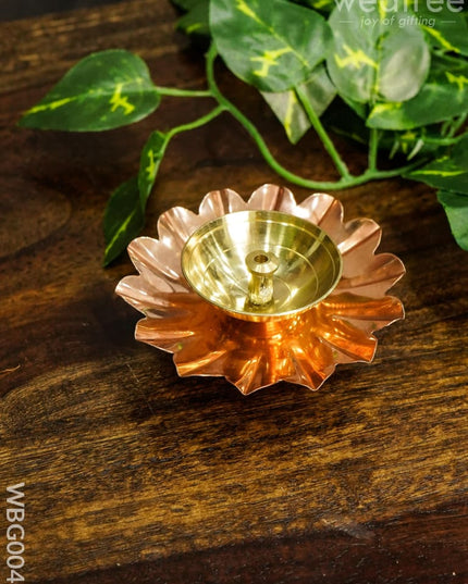 Copper Plated Brass Diya - Wbg0046 Diyas