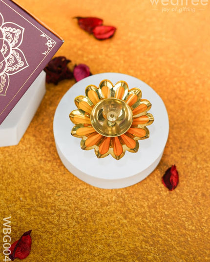 Copper Plated Brass Diya - Wbg0046 Diyas