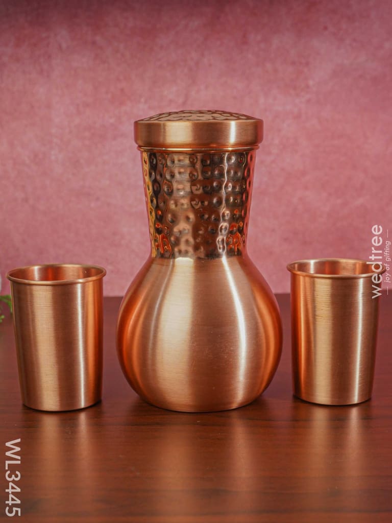 Copper Pot With Glass Set - Wl3445 Ss Utility