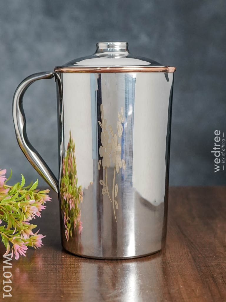 Copper With Stainless Steel Jug Set Plain - Wl0101 Ss Utility