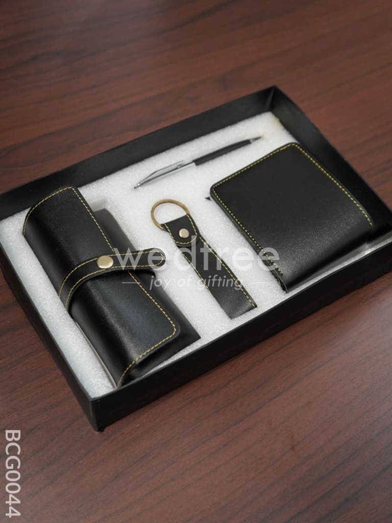 Corporate Gift - Bi Fold Lather Wallet Combo Black Bcg0044 Office Utility