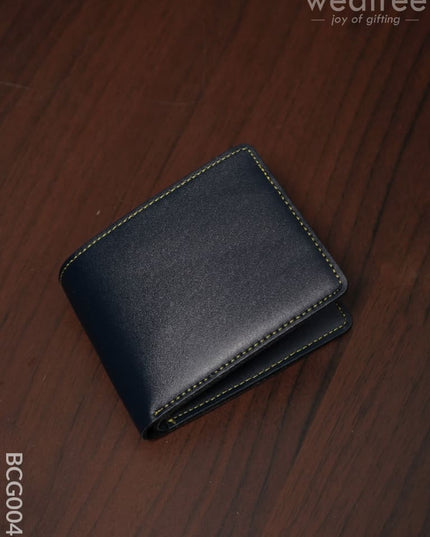 Corporate Gift - Bi Fold Lather Wallet Combo -Blue Bcg0046 Office Utility