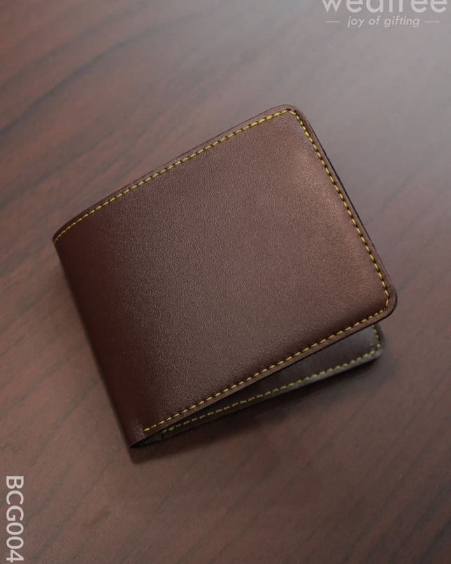 Corporate Gift - Bi Fold Lather Wallet Combo Brown Bcg0041 Office Utility
