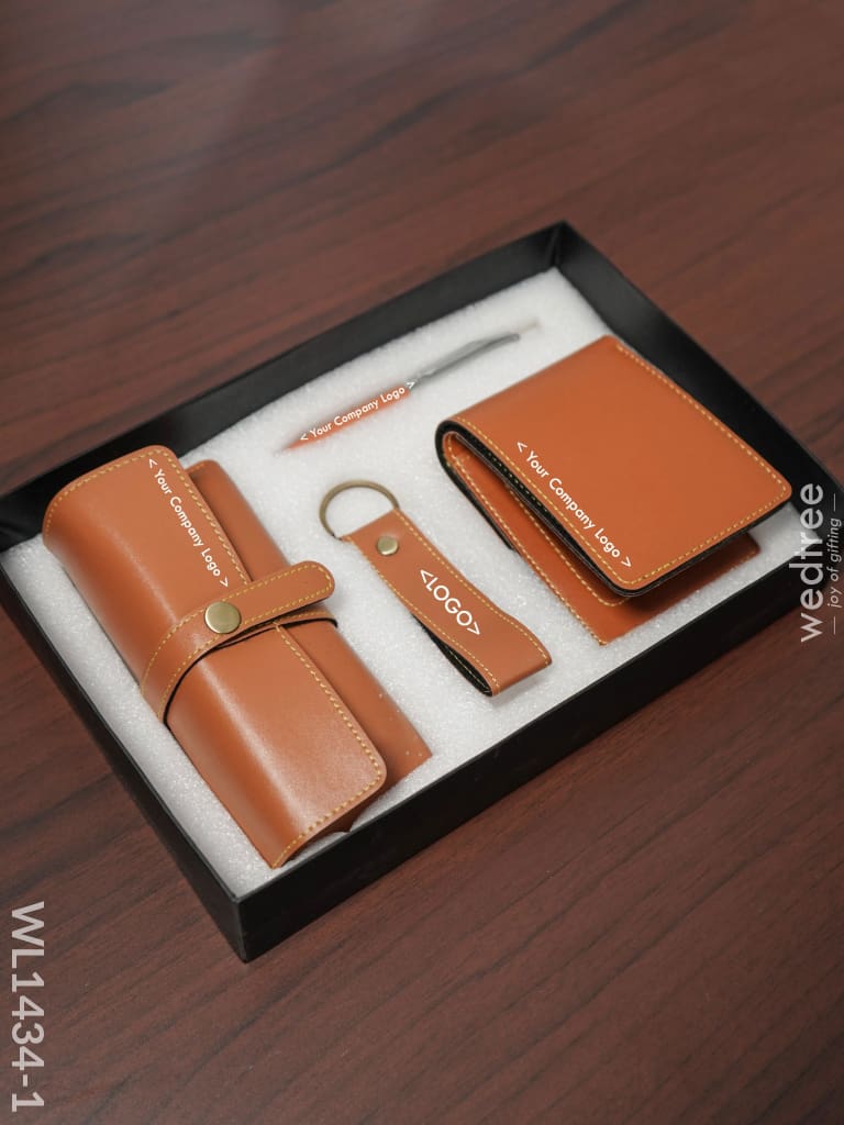 Corporate Gift - Bi Fold Wallet Combo 1 -Wl1434 Lather -Tan Gifts