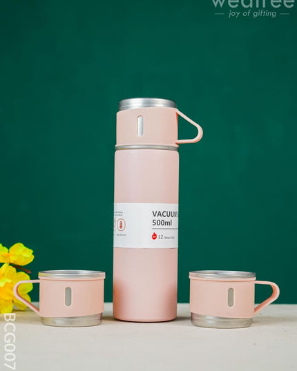 Corporate Gift - Black Vacuum Flask & 3 Cup Set Bcg0076 Desk Organisers