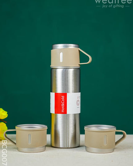 Corporate Gift - Black Vacuum Flask & 3 Cup Set Bcg0076 Desk Organisers