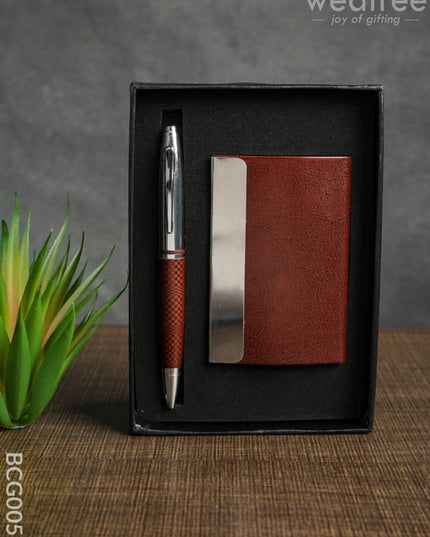 Corporate Gift - Card Holder With Pen Bcg0059 Branding