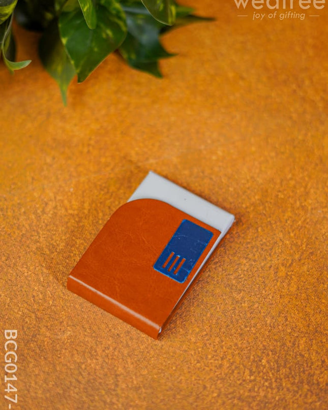Corporate Gift - Card Holder With Pen (Brown) Bcg0147-1 Office Utility