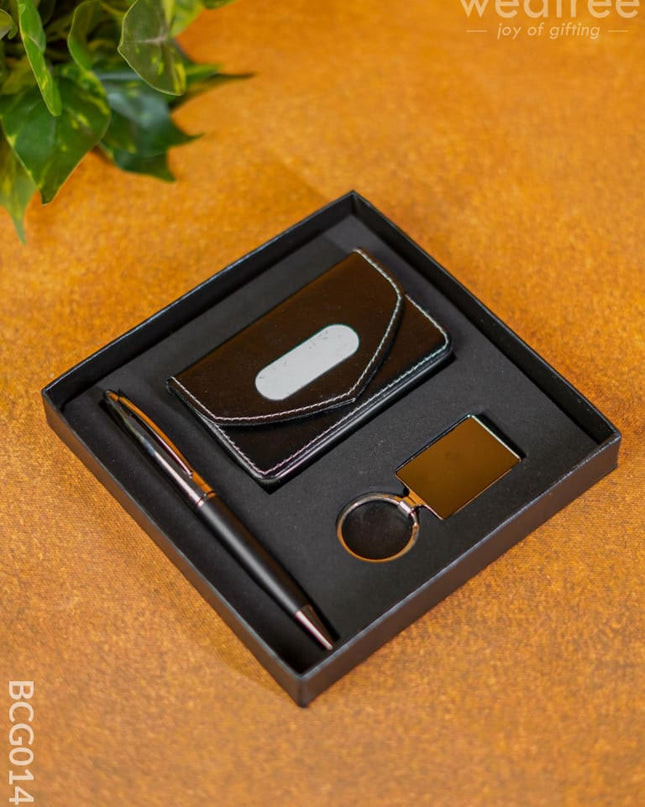 Corporate Gift - Card Holder With Pen & Keychain Bcg0148 Office Utility