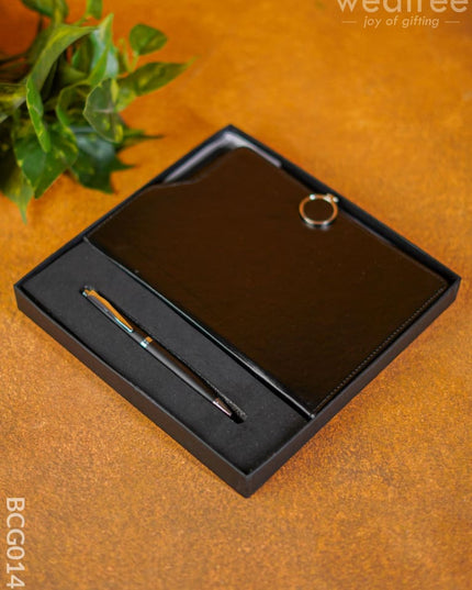 Corporate Gift - Diary With Metal Rollerball Pen (Black) Bcg0146 Office Utility