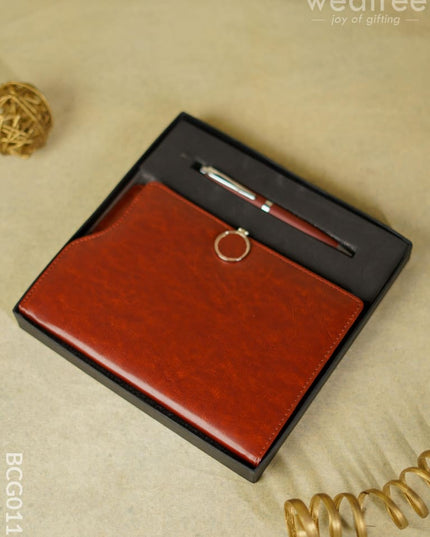 Corporate Gift - Diary With Metal Rollerball Pen (Tan) Bcg0119 Office Utility