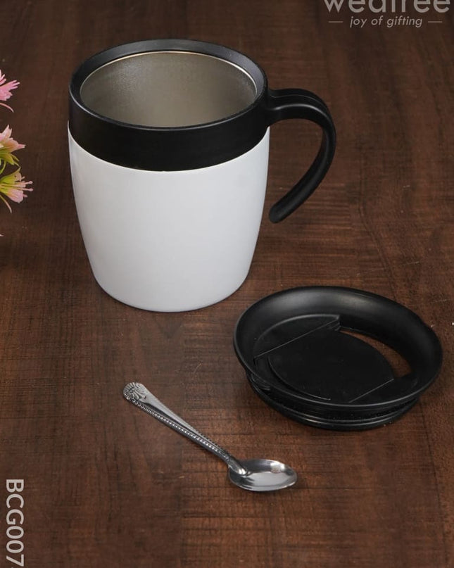 Corporate Gift - Stainless Steel Coffee Mug With Lid Bcg0074 Office Utility