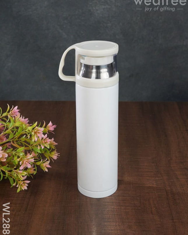 Corporate Gift - White Stainless Steel Vacuum Cup & Flask Wl2888 Gifts