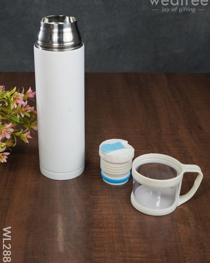Corporate Gift - White Stainless Steel Vacuum Cup & Flask Wl2888 Gifts