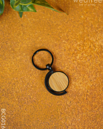 Corporate Gift - Wood Finish Customized Keychain Bcg0165 Office Utility