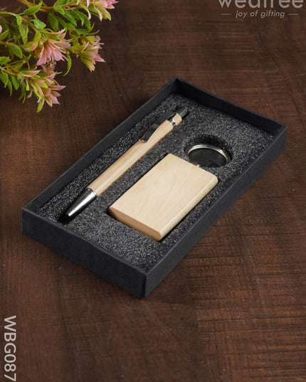 Corporate Gift - Wooden Pen & Key Chain Set Wbg0871 Gifts