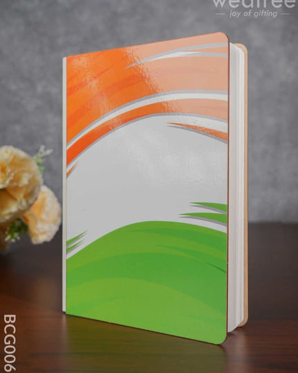 Corporate Gifts - Indian Flag Coloured Diary & Pen Bcg0060 Office Utility