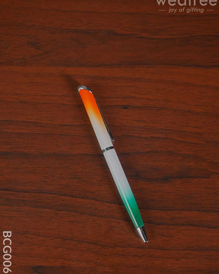 Corporate Gifts - Indian Flag Coloured Diary & Pen Bcg0060 Office Utility