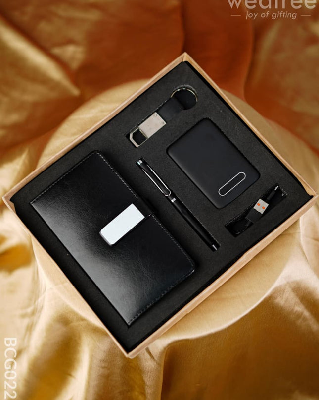 Corporate Kit - Diary Powerbank Pen Keychain And Usb Bcg0225 Office Utility