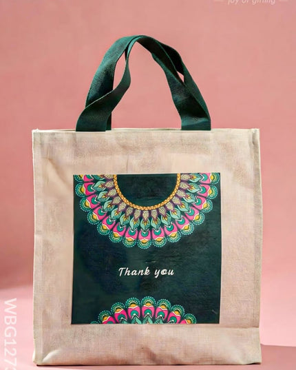 Cotton Cloth Bag for Thamboolam - WBG1273 - Floral - Cloth Bags
