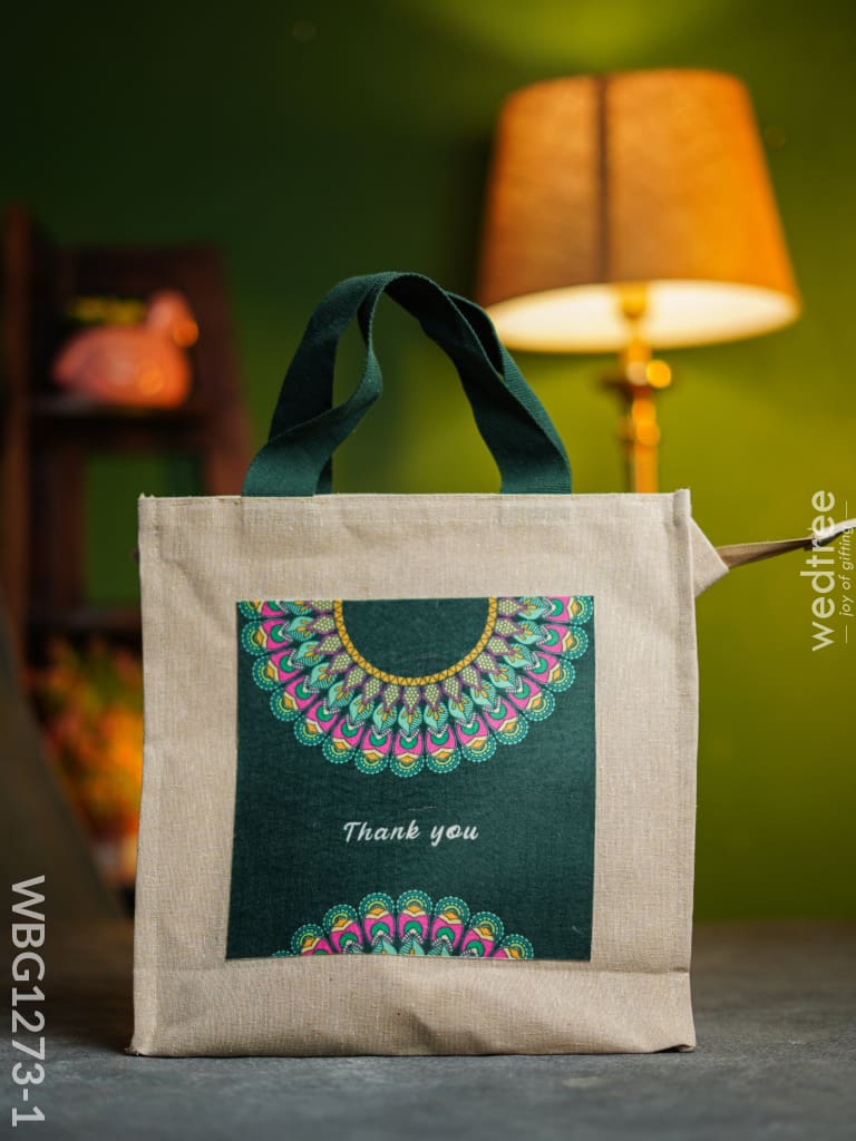 Cotton Cloth Bag For Tamboolam - Wbg1273 Green Jute Bags