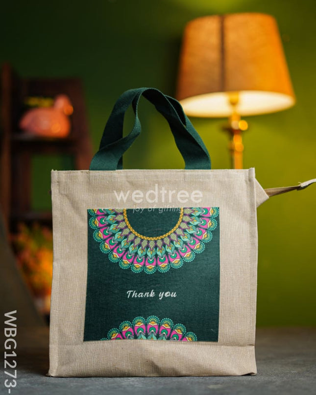 Cotton Cloth Bag For Tamboolam - Wbg1273 Green Jute Bags