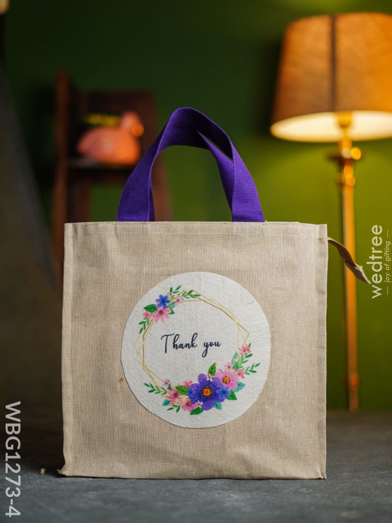 Cotton Cloth Bag For Tamboolam - Wbg1273 Purple Jute Bags
