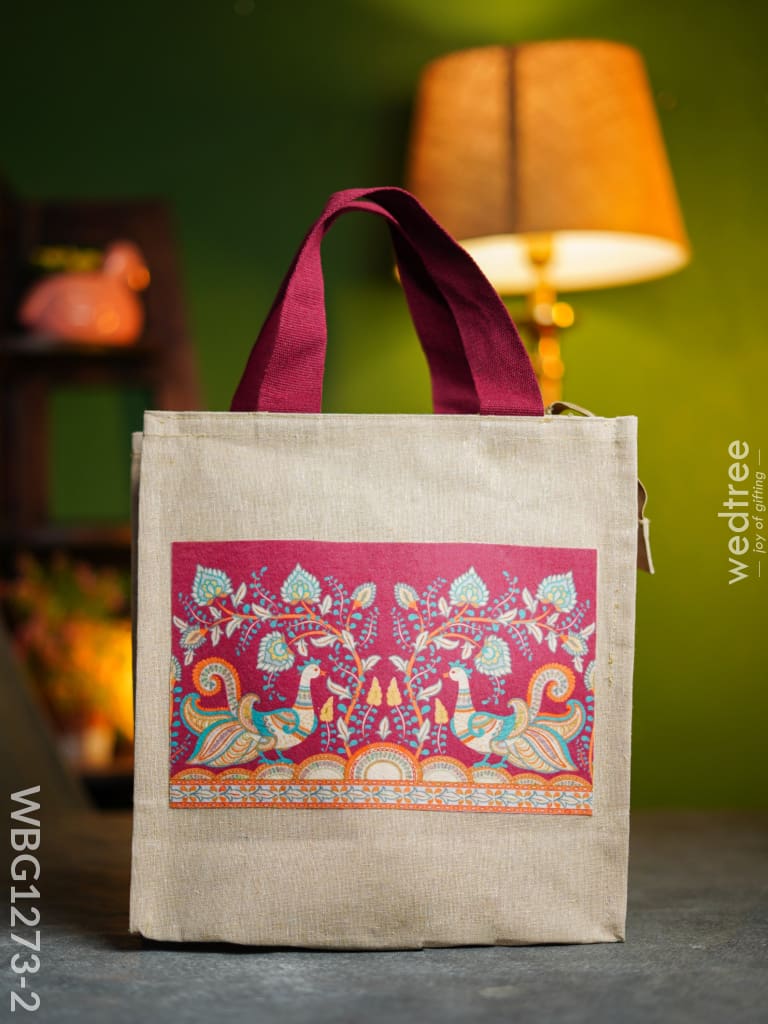 Cotton Cloth Bag For Tamboolam - Wbg1273 Red Jute Bags