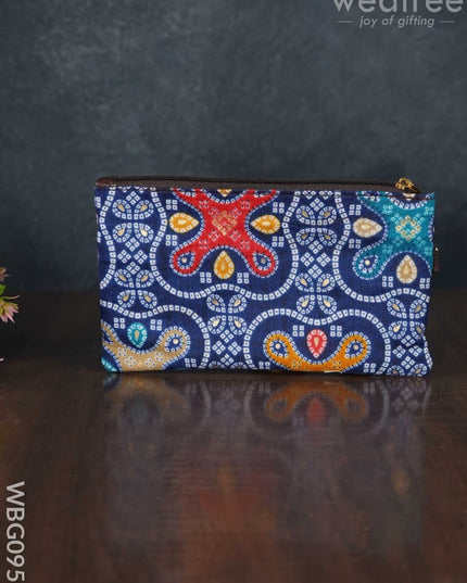 Cotton Fabric Purse With Stone Work - Wbg0952 Clutches & Purses