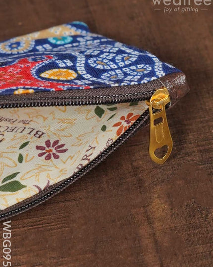 Cotton Fabric Purse With Stone Work - Wbg0952 Clutches & Purses