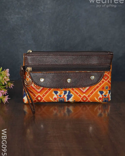 Cotton Fabric Purse With Stone Work - Wbg0952 Clutches & Purses