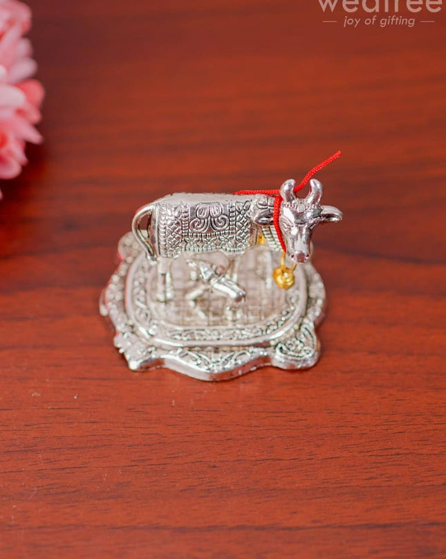White Metal Cow - Wbg1321 Metal Figurine
