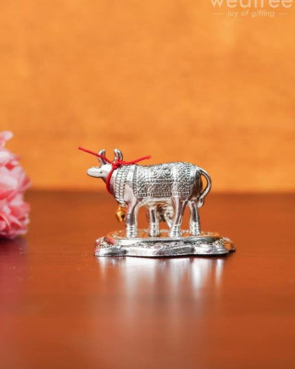 White Metal Cow - Wbg1321 Metal Figurine